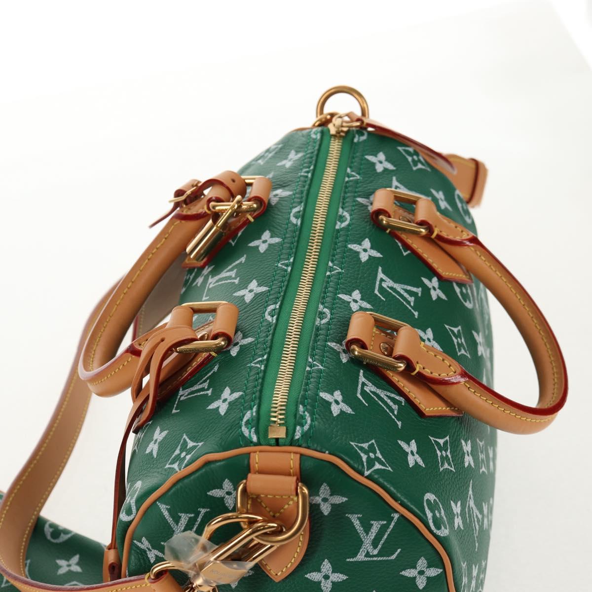 LOUIS VUITTON Monogram Speedy P9 Bandouliere 25 Bag Green M24423 LV Auth 139047SM