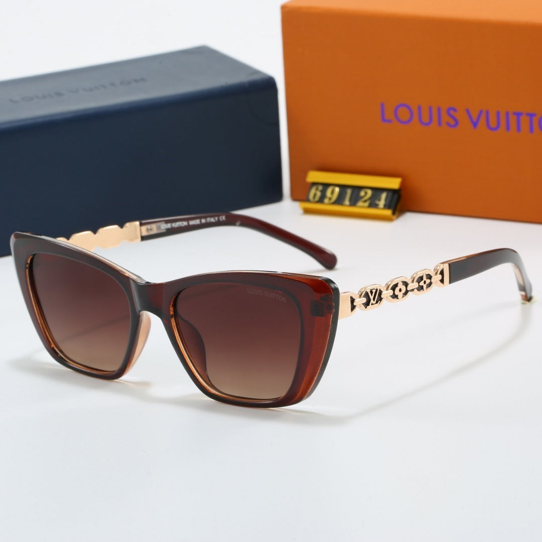 Louis vuitton Cat Eye Sunglasses with Metal Chain Detail (Model 69124) Cat-Eye