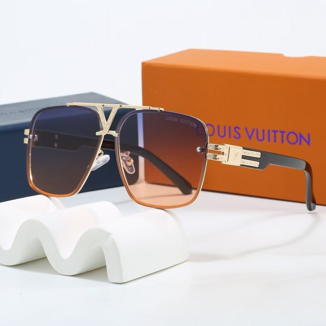 Louis vuitton V-Logo Double Bridge Aviator Sunglasses Aviator